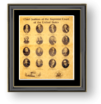 United States Supreme Court Chief Justices print frame. Legal gifts for law professionals.