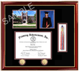 University of Alaska large-size diploma frame with campus photo - The standard diploma frame for college graduates  