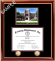 Mid-size University of Maryland University College diploma frame with campus photo - This elegant diploma frame will bring memorable experiences for many years to come