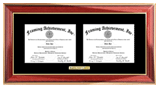 dual diploma frame - double diploma frame