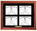 Quadruple diploma frame - Engraving personalize frame