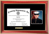 Personalize diploma frame with photo opening