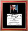 Vertical diploma frame with 5 x 7 photo opening - This college degree frame are excellent gifts for college graduates 