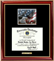 Mid-size US Army diploma frame with campus photo - This elegant diploma frame will bring memorable experiences for many years to come