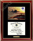 US Army large-size diploma frame with campus photo - The standard diploma frame for college graduates  