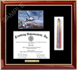 Diploma frames with tassel box and college photo 