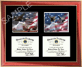 Double degree with double campus diploma frame 