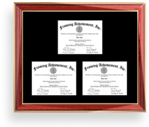 Triple certificate frame