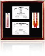 honors diploma frame with honor cord and medallion box