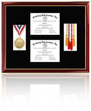 Honors Medallion Diploma Frame with Honors Cord