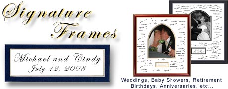 Wedding Signature Frame and Personalized Wedding Picture Frame by