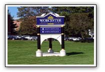 Diploma frame with Worcester State College picture design #1