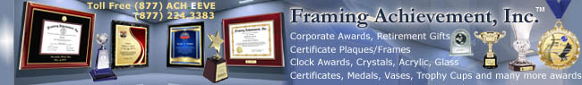 Selling corporate certificate plaque