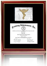 Mid-size Certificate Frame with Chiropractic Print and logo