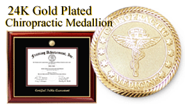 Chiropractic diploma frame certificate license