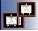 Double Medallion Diploma Certificate Frames