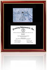 Mid-size Certificate Frame with Engineering Print and logo