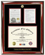 Single Firefighter Certificate Frame with Firefighter Code of Ethics