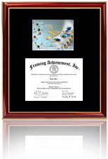 Mid-size Certificate Frame with Pharmacy Print and logo