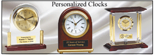 Personalized gift award clock
