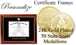 Real Estate License certficate frame