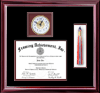 Tassel diploma frame with clock
