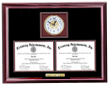 Double diploma frame with clock