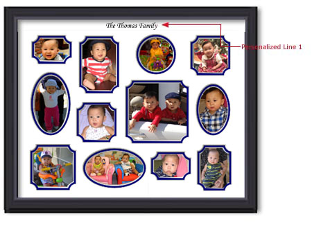 Scroll Down to order your Personalized collage picture frame or photo mat