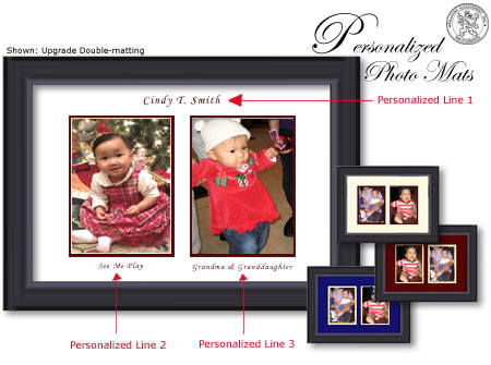 Scroll Down to order your Personalized collage picture frame or photo mat