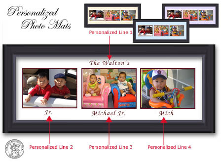 Scroll Down to order your Personalized collage picture frame or photo mat