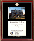 Concordia College New York large-size diploma frame with campus photo - The standard diploma frame for college graduates
