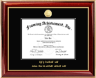 Corporate certificate award frame for employees and executives