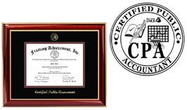 CPA certficate frame