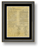 The US Constitution print frame make excellent gifts for lawyers, attorneys, law professionals, teachers, judges, corporate, etc...