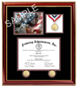 UAF diploma frame with campus picture and medallion box