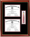 Double certificate frame with tassel