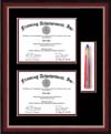 Double certificate frame with tassel