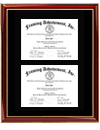 Double diploma frame - This college diploma frame holds 2 diplomas for double majors or 2 diplomas