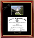 Mid-size Pfeiffer University diploma frame with campus photo - This elegant diploma frame will bring memorable experiences for many years to come