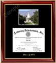 Mid-size Haverford College diploma frame with campus photo - This elegant diploma frame will bring memorable experiences for many years to come