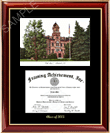 lithograph sketch diploma frame - The standard diploma frame for college graduates