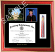 Northeastern University Diploma frame with campus photo, 4 x 6 portrait picture and tassel opening - This innovative diploma frame will bring Glossy Prestige to the college graduate