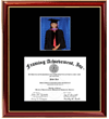 Vertical diploma frame with 5 x 7 photo opening - This college degree frame are excellent gifts for college graduates 