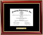 Single diploma frame - This single graduation diploma frame can be personalized
