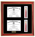 double diploma frame double tassel 