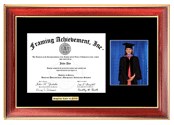 Personalize diploma frame with photo opening