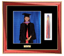 Portrait picture frame with tassel box