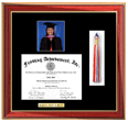 Graduation diploma frame with tassel & photo opening