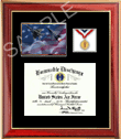 US Coast Guard diploma frame with campus picture and medallion box