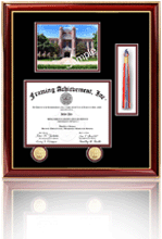 Mid-size UMUC diploma frame with campus photo